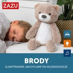 Zazu Brody De Beer Taupe Slaaptrainer ZA-BRODY-01 -Babywinkel Verkoop zazu brody de beer taupe slaaptrainer sfeer 11