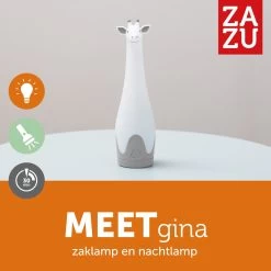 Zazu Gina Giraffe Grijs Zaklamp En Nachtlampje ZA-GINA-01 -Babywinkel Verkoop zazu gina giraffe grijs zaklamp en nachtlampje za gina 01 4